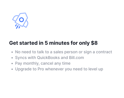 Get started in minutes for only $8